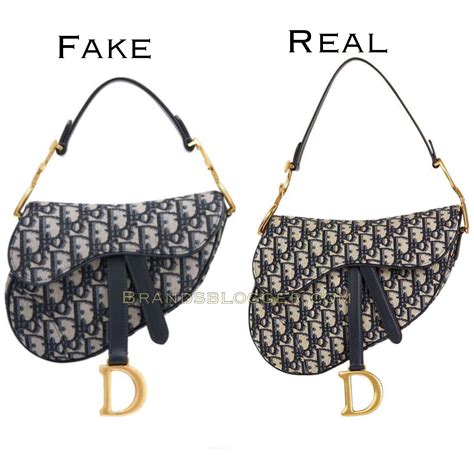 dior saddle bag real vs fake black